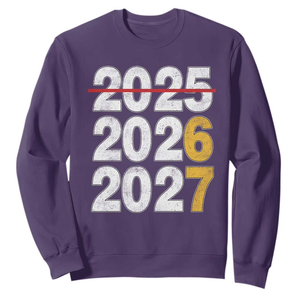 Funny 67 New Year Sweatshirt Happy New Year 2026 2027 Six Seven Meme TS11 Purple Print Your Wear