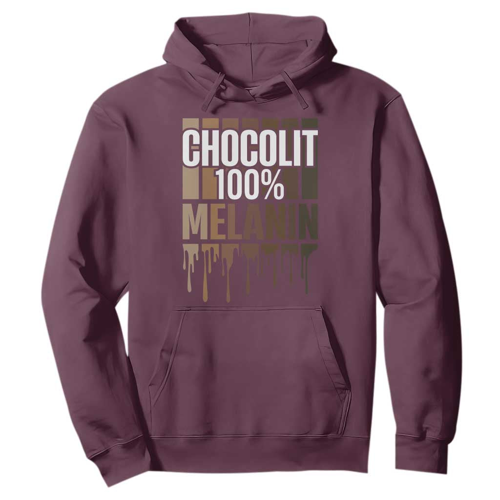 Funny Chocolit 100% Hoodie African American Melanin Black Pride TS11 Maroon Print Your Wear