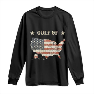 Trump 2025 Gulf Of USA American Flag Long Sleeve Shirt