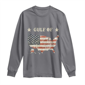 Trump 2025 Gulf Of USA American Flag Long Sleeve Shirt