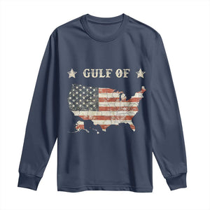 Trump 2025 Gulf Of USA American Flag Long Sleeve Shirt