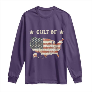 Trump 2025 Gulf Of USA American Flag Long Sleeve Shirt