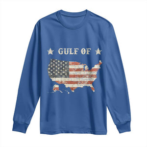 Trump 2025 Gulf Of USA American Flag Long Sleeve Shirt