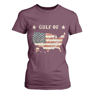 Trump 2025 Gulf Of USA American Flag T Shirt For Women