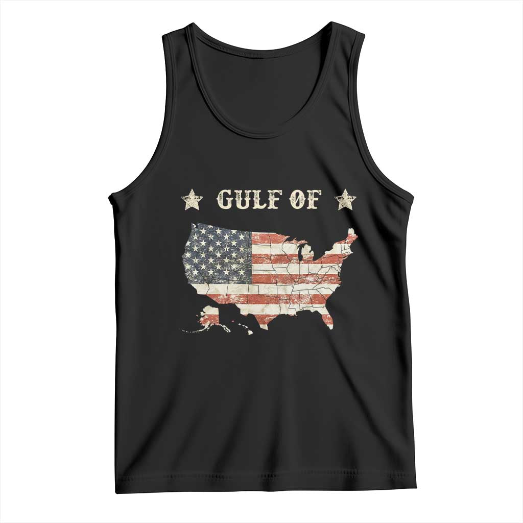 Trump 2025 Gulf Of USA American Flag Tank Top TS11 Black Print Your Wear