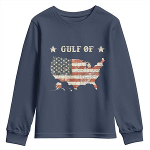 Trump 2025 Gulf Of USA American Flag Youth Sweatshirt