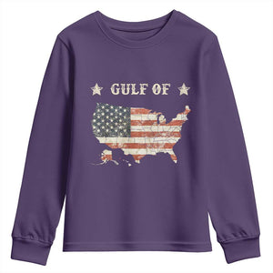 Trump 2025 Gulf Of USA American Flag Youth Sweatshirt