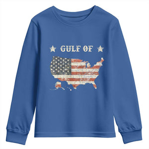 Trump 2025 Gulf Of USA American Flag Youth Sweatshirt