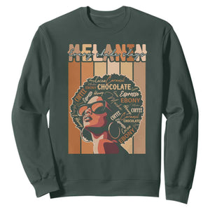 Melanin Every Shade Slays Sweatshirt Melanin Afro Queen African American Pride TS11 Dark Forest Green Print Your Wear