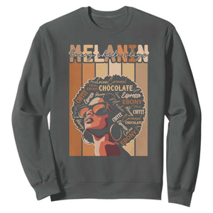 Melanin Every Shade Slays Sweatshirt Melanin Afro Queen African American Pride TS11 Dark Heather Print Your Wear