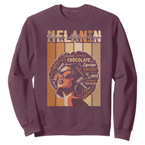 Melanin Every Shade Slays Sweatshirt Melanin Afro Queen African American Pride TS11 Maroon Print Your Wear