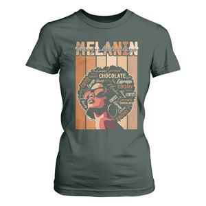 Melanin Every Shade Slays T Shirt For Women Melanin Afro Queen African American Pride TS11 Dark Forest Green Print Your Wear