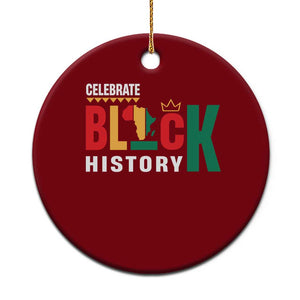 Celebrate Black History Ceramic Ornament African American History Africa Map TS11 1pc Red Print Your Wear