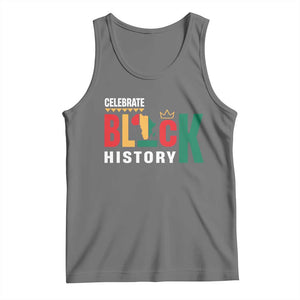 Celebrate Black History Tank Top African American History Africa Map TS11 Black Heather Print Your Wear