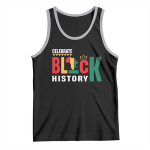 Celebrate Black History Tank Top African American History Africa Map TS11 Black Athletic Heather Print Your Wear