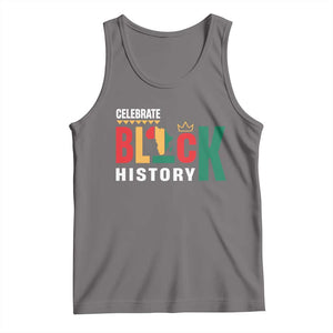 Celebrate Black History Tank Top African American History Africa Map TS11 Deep Heather Print Your Wear