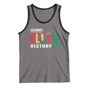 Celebrate Black History Tank Top African American History Africa Map TS11 Deep Heather Black Print Your Wear