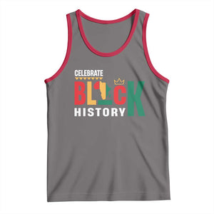 Celebrate Black History Tank Top African American History Africa Map TS11 Deep Heather Red Print Your Wear