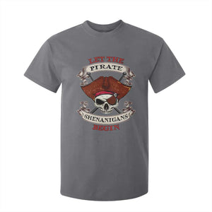 Let The Pirate Shenanigans Begin T Shirt For Kid Funny Crossbones Freebooter TS11 Charcoal Print Your Wear