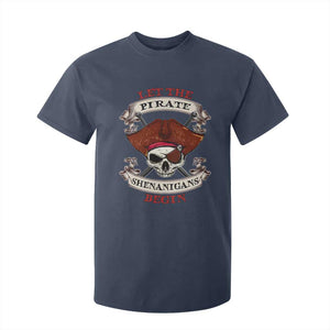 Let The Pirate Shenanigans Begin T Shirt For Kid Funny Crossbones Freebooter TS11 Navy Print Your Wear