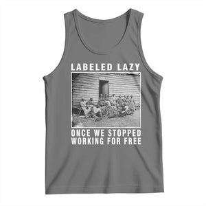 Labeled Lazy Once We Stopped Working For Free Tank Top TS11 Black Heather Print Your Wear