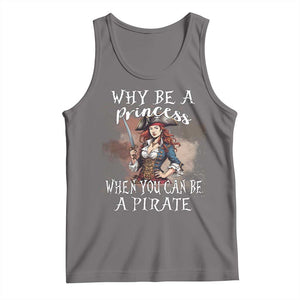 Funny Pirate Tank Top Why Be A Princess When You Can Be A Pirate TS11 Deep Heather Print Your Wear