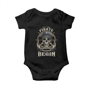 Funny Let The Pirate Shenanigans Begin Baby Onesie Vintage Captain Crossbones Freebooter TS11 Black Print Your Wear