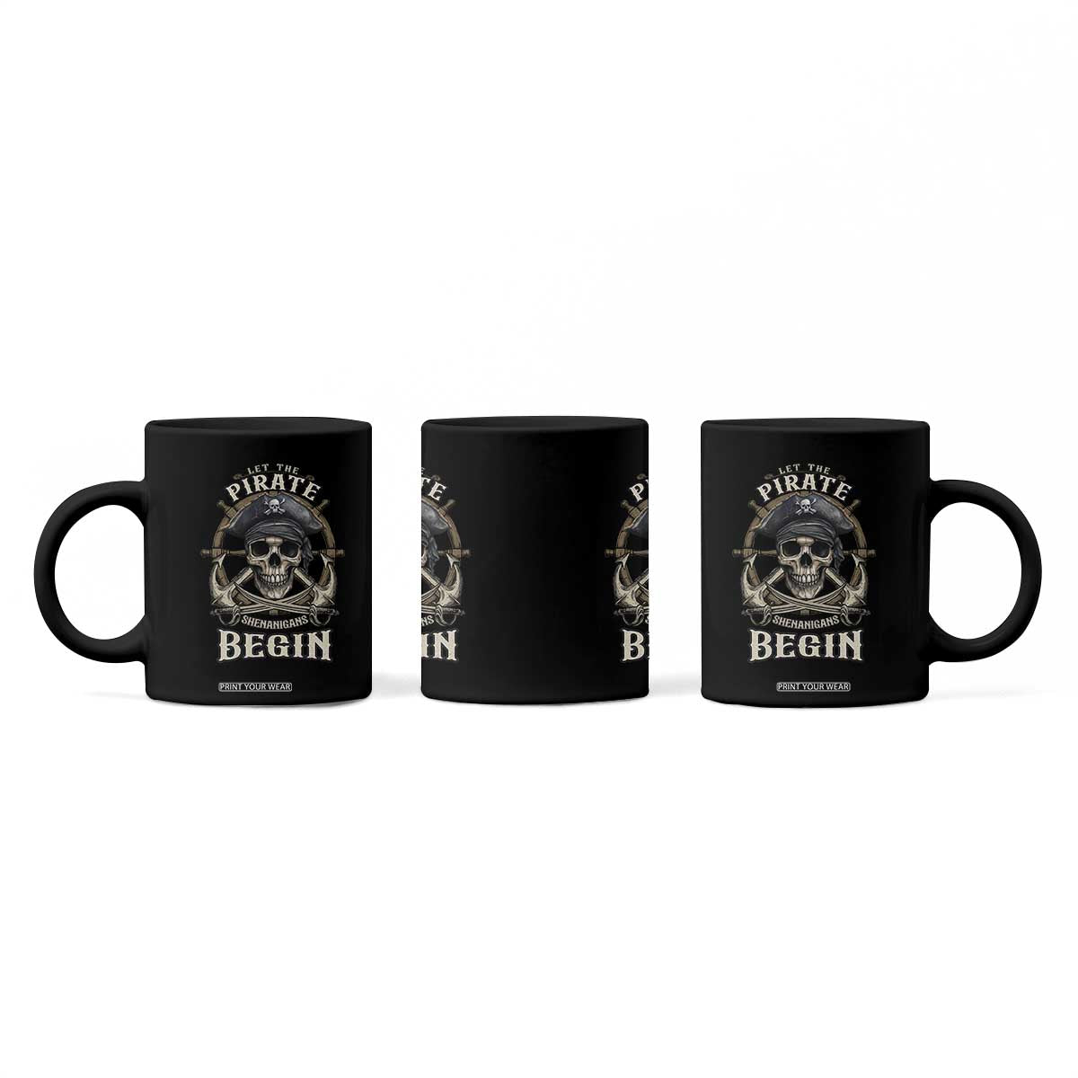Funny Let The Pirate Shenanigans Begin Coffee Mug Vintage Captain Crossbones Freebooter TS11 Print Your Wear