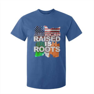 Irish American T Shirt For Kid American Raised Irish Roots St Patrick's Day TS11 Royal Blue Print Your Wear