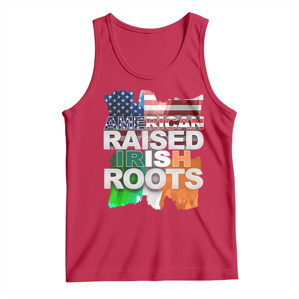 Irish American Tank Top American Raised Irish Roots St Patrick's Day TS11 Red Print Your Wear