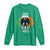 Funny St Patrick's Day Mothman Long Sleeve Shirt Lurky Vibes Shamrock Retro Ireland Flag TS11 Irish Green Print Your Wear