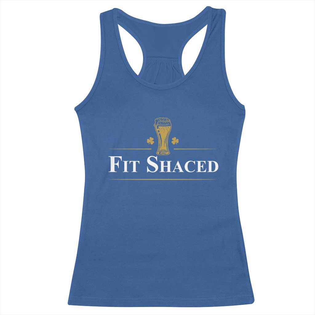 Funny St Patrick's Day Irish Beer Drinking Racerback Tank Top Fit Shaced Shamrock TS11 Royal Blue Print Your Wear