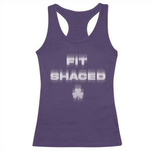 Funny Irish Beer Drinking St Patrick's Day Fit Shaced Racerback Tank Top Shamrock TS11 Purple Print Your Wear