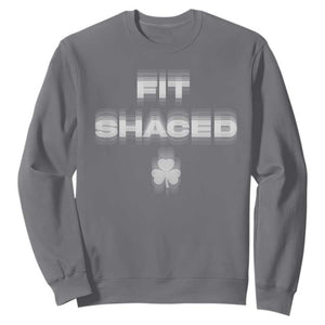 Funny Irish Beer Drinking St Patrick's Day Fit Shaced Sweatshirt Shamrock TS11 Charcoal Print Your Wear
