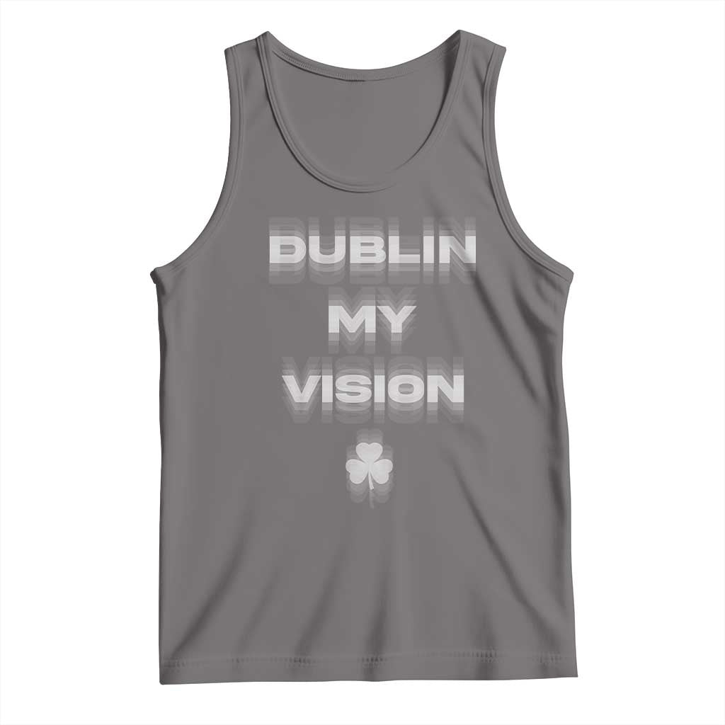Funny Irish Beer Drinking St Patrick's Day Dublin My Vision Tank Top Shamrock TS11 Deep Heather Print Your Wear