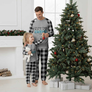 Let Your Light Shine Autism Awareness Plaid Pajama Set Light Bulb Autism Acceptance TS11 White Plaid Print Your Wear