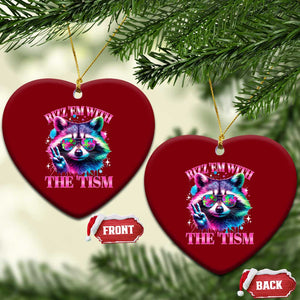 Funny Autism Awareness Racoon Ceramic Ornament Rizz Em With The Tism Meme Autistic TS11 Print Your Wear