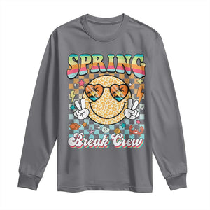 Funny Spring Break Crew Long Sleeve Shirt Spring Vacation Beach Family Matching TS11 Charcoal Print Your Wear