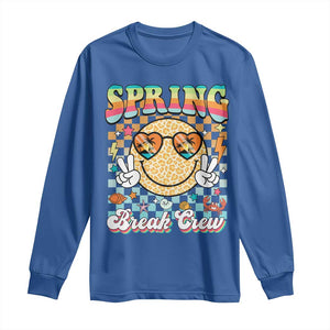 Funny Spring Break Crew Long Sleeve Shirt Spring Vacation Beach Family Matching TS11 Royal Blue Print Your Wear