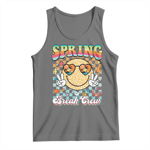 Funny Spring Break Crew Tank Top Spring Vacation Beach Family Matching TS11 Black Heather Print Your Wear