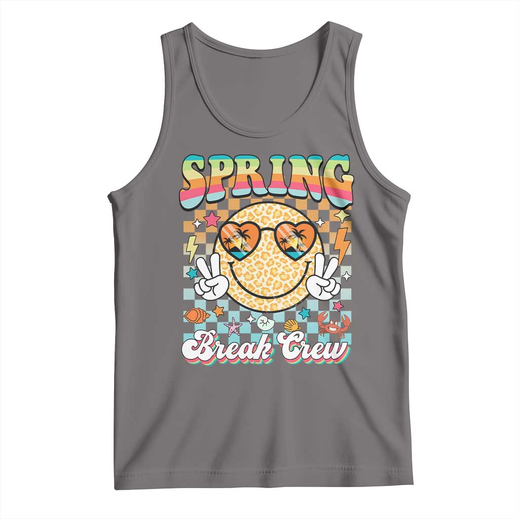 Funny Spring Break Crew Tank Top Spring Vacation Beach Family Matching TS11 Deep Heather Print Your Wear