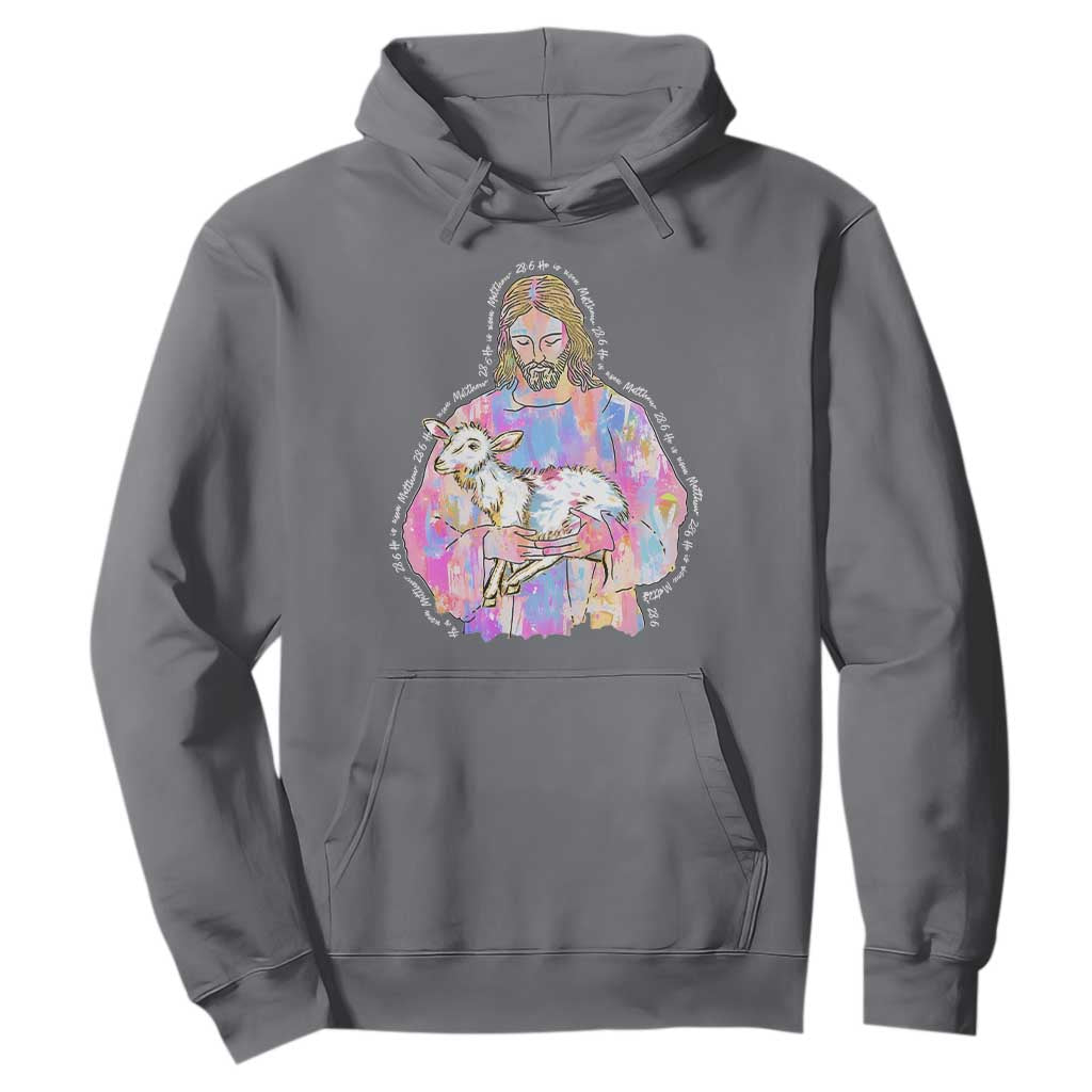He Is Risen Hoodie Christian Religious Easter Day Bible Verse Sheep Glitter Print TS11 Charcoal Print Your Wear
