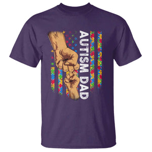 Autism Dad Awareness American Flag Fist Bump T Shirt TS11 Purple Print Your Wear