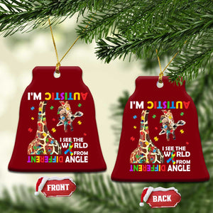 Funny I'm Autistic I See The World Form Different Angle Ceramic Ornament Puzzle Giraffe TS11 Print Your Wear