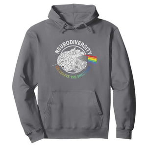 Neurodiversity Celebrate The Spectrum Hoodie Brain Autism Awareness ASD ADHD TS11 Charcoal Print Your Wear