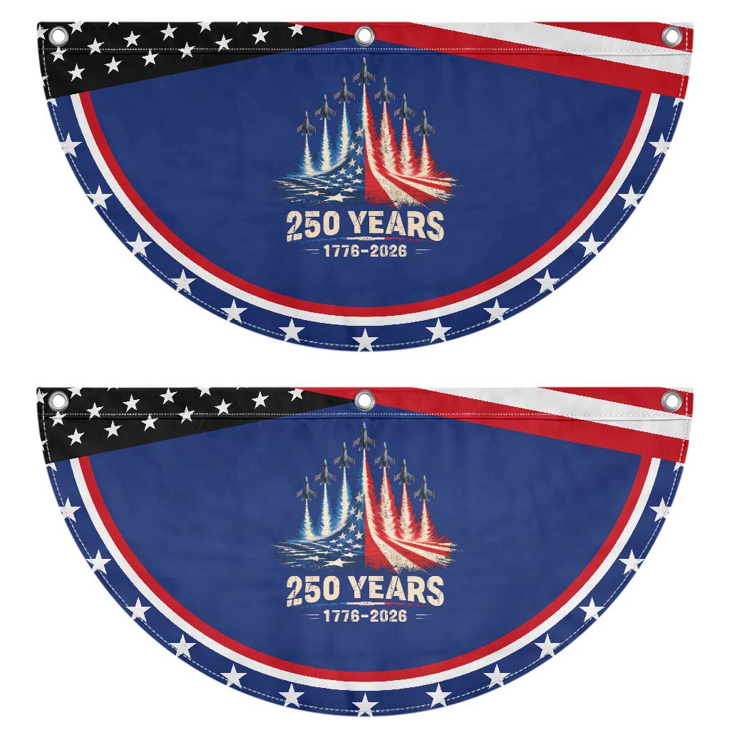 250 Years American 1776 2026 Patriotic Fan Flag USA 250th Anniversary 4th of July US Flag Jets TS11 2pcs pack Classic Navy Print Your Wear