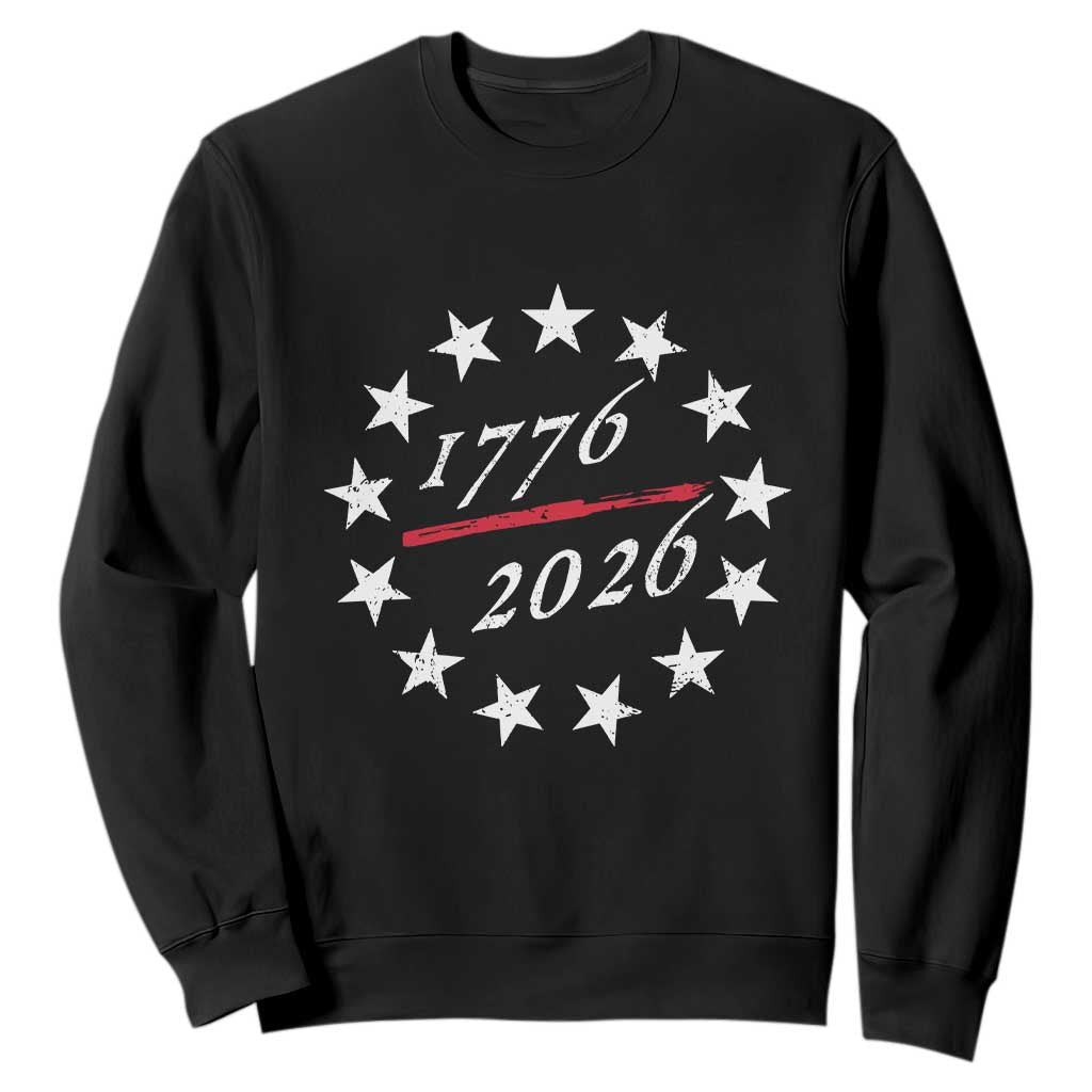 250 Years America Anniversary Sweatshirt 13 Stars 1776 2026 250th Independence Day TS11 Black Print Your Wear