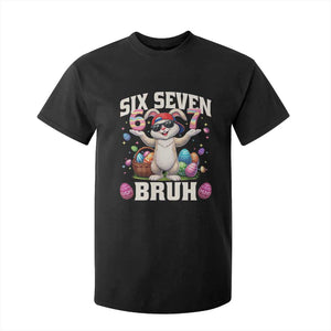 Funny Easter Day Six Seven Bruh T Shirt For Kid 67 Bunny Easter Eggs TS11 Black Print Your Wear