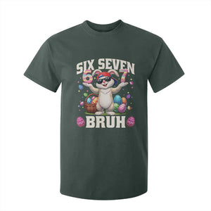 Funny Easter Day Six Seven Bruh T Shirt For Kid 67 Bunny Easter Eggs TS11 Dark Forest Green Print Your Wear