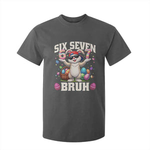 Funny Easter Day Six Seven Bruh T Shirt For Kid 67 Bunny Easter Eggs TS11 Dark Heather Print Your Wear